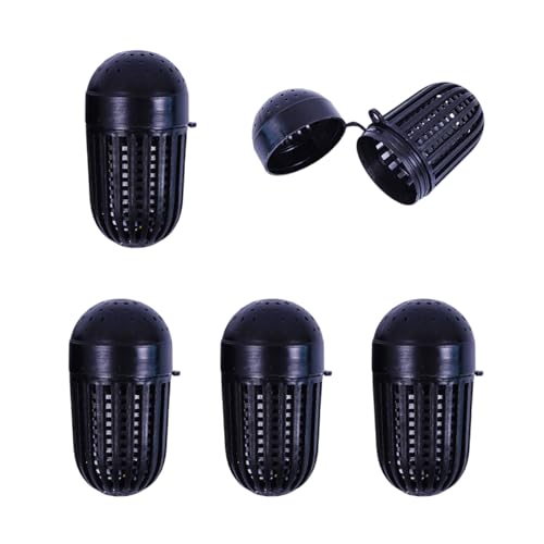 QIEIEI 5Pcs Fishing Baits Cage Fish Baits Feeder Basket Holder Baits Bucket Swim Feeder Basket Fishing Tool Enduring
