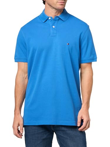 Image of Tommy Hilfiger Men's Short Sleeve Polo Shirts in Regular Fit With Stretch and Organic Pique Cotton