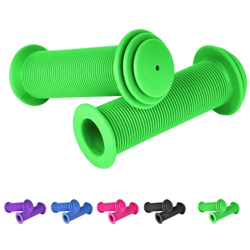 URAQT Bike Handlebar GripsSolid Color Children's Bike HandlebarsSoft Non-Slip Bicycle Handle GripRubber Handle Cover Universal Kids Bike Grips for Boys and Girls Kids BikesGreenU7-LKZXCBSLS230407-FBA