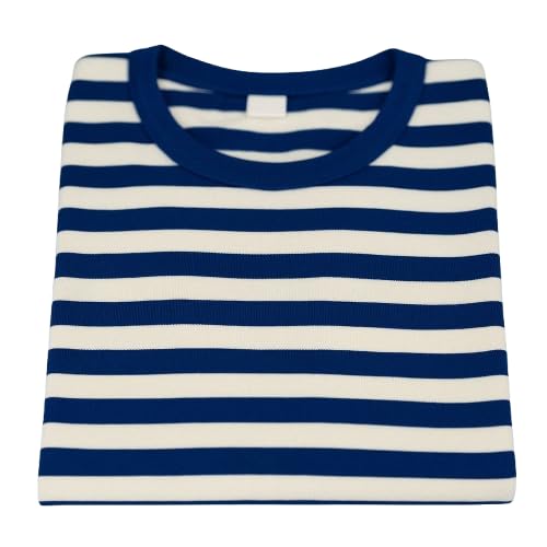 Image of Children's Striped Cotton T-Shirt, Classic Design, Multiple Colors, Age 1-7