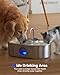 3.4Gal Dog Water Fountain for Large Dogs, 13L Stainless Steel Large Pet Fountain with Deeper & Wider Drinking Area, Automatic Dog Water Bowl Dispenser with Water Window
