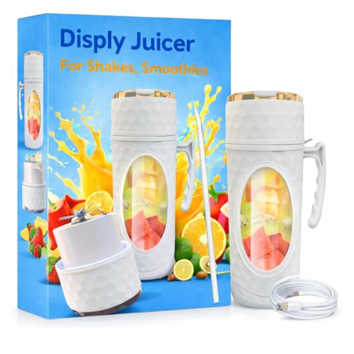 Image of Vankor USB Rechargeable Blenders for Smoothies and Juices, Juicer Mixer Grinder Mini Portable Juicer Blender, Portable Blender, Personal Size Mini Juice Mixer, Electric Fruit Juicer Machine