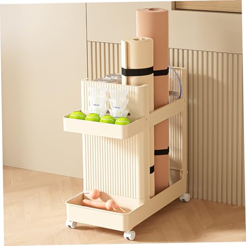 Porte-tapis yoga à 2 niveaux compact avec structure métallique stable - 8