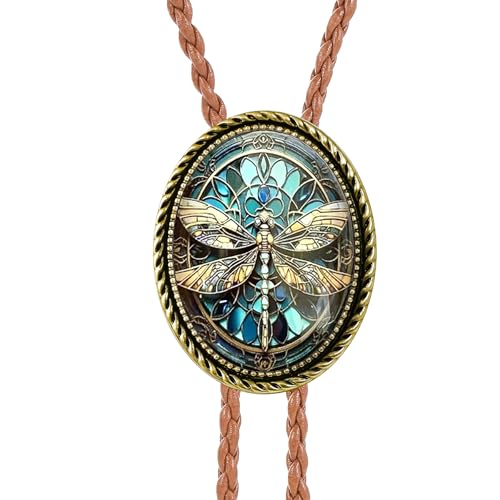 Image of Jeilwiy Bolo Tie for Men Western Cowboy Gothic Bolo Tie Necklace Halloween | Glow in Dark Bolo Tie for Men Women, 3D Halloween Bolo Tie, Gothic Western Ties, String Ties for Men Rodeo Leather Necktie