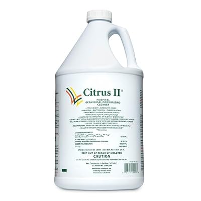 Citrus II Hospital Germicidal Deodorizing Cleaner - Fresh Citrus Scent - 1 Gallon - Refill - Disinfecting Cleaner for Home, Hospital and Office Areas