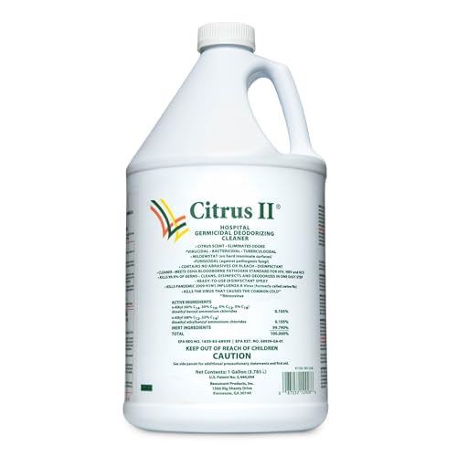 Citrus II Hospital Germicidal Deodorizing Cleaner - Fresh Citrus Scent - 1 Gallon - Refill...