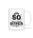 DESIGN – Der 50 Geburtstag stellt für Mann und Frau ein großes Ereignis dar. Geschenkideen zum 50. Geburtstag erfordern Fingerspitzengefühl. Diese Tasse ist das perfekte Geschenk für alle Superhelden mit Superkräften. Happy Birthday!