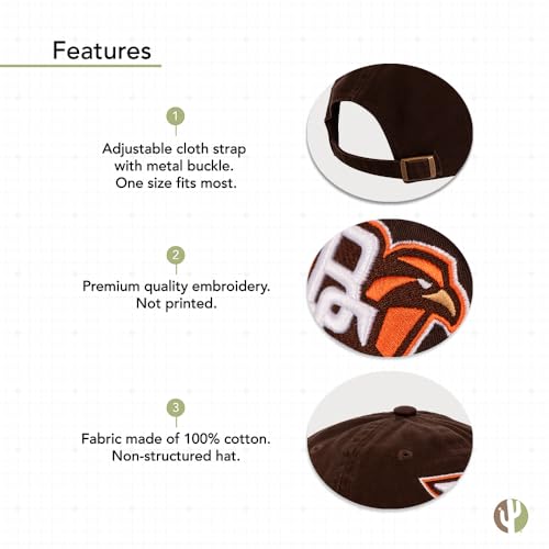 Bowling-Green-State-University-Baseball-Hat-Falcons-BGSU-Brimmed-Embroirderd-Hats-Cap-Adjustable-Cloth-Strap-Adult-Style-A