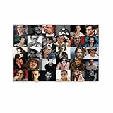 Johnny Depp Collage Art Posters (3) Canvas Painting for Living Room Bedroom Decor 12x08inch(30x20cm) Unframe-style
