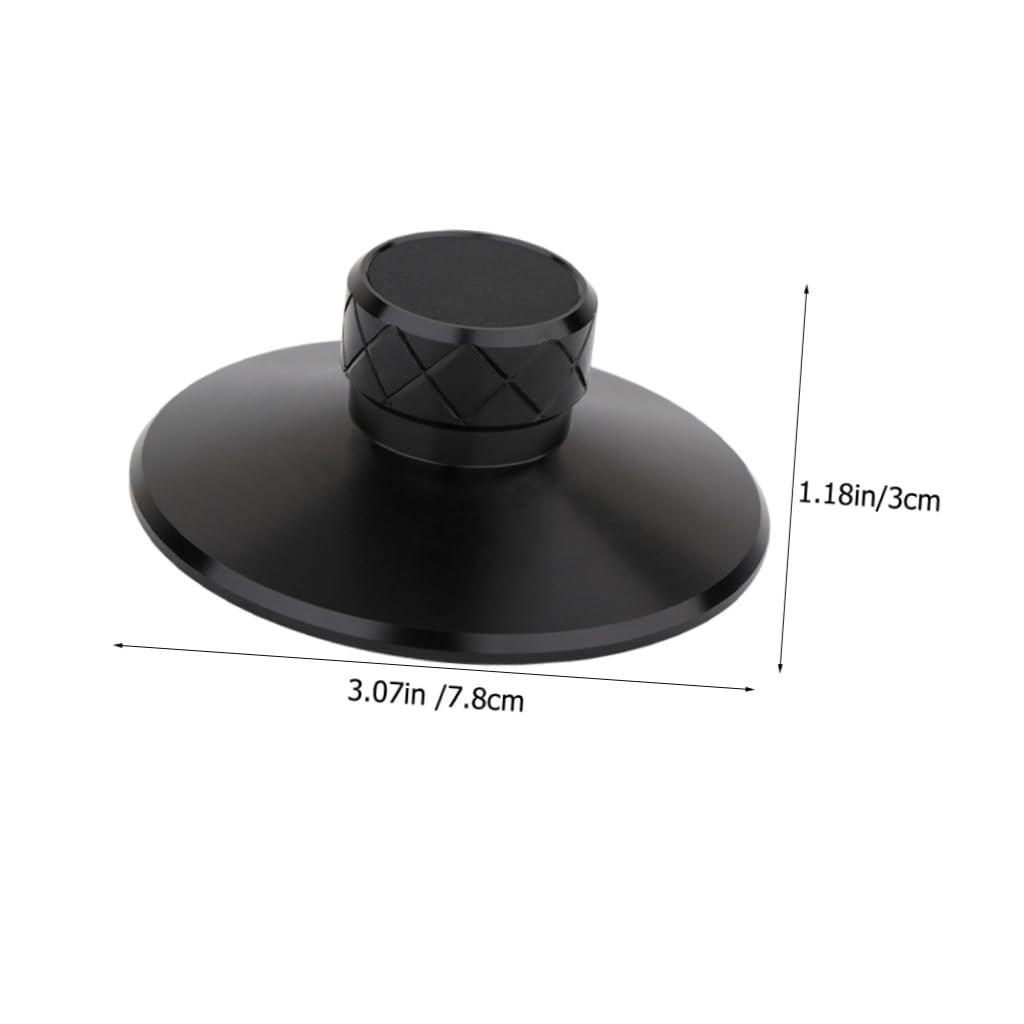 Stabilizzatore di Peso per Lettore di Dischi in Lega di Alluminio e Magnesio Nero, Accessorio per Dischi in Vinile per Migliorare Qualità Audio e Stabilizzare Frequenza