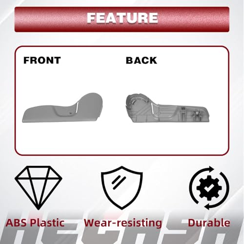 HECASA Driver Side Seat Trim Panel Bezel Compatible with 2001-2004 Toyota Tacoma Seat Track Cover Replacement for 71812-04010-B2 Light Gray by HECASA - Image 3