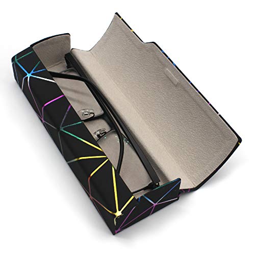 Image of Abwuulq- lattice dazzling glasses case,Portable protective case for glasses,Fashion glasses rigid cover,unisex