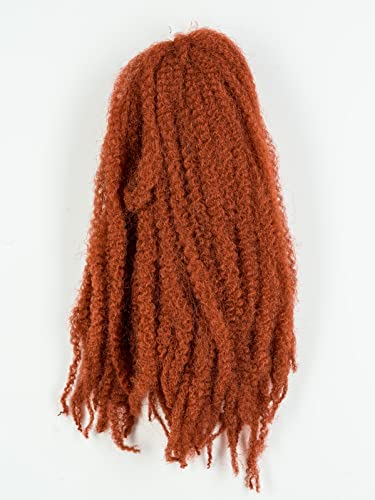 Cheveux synthétiques afro tressés bouclés bordeaux clair anti-nœuds pour cuir chevelu sensible