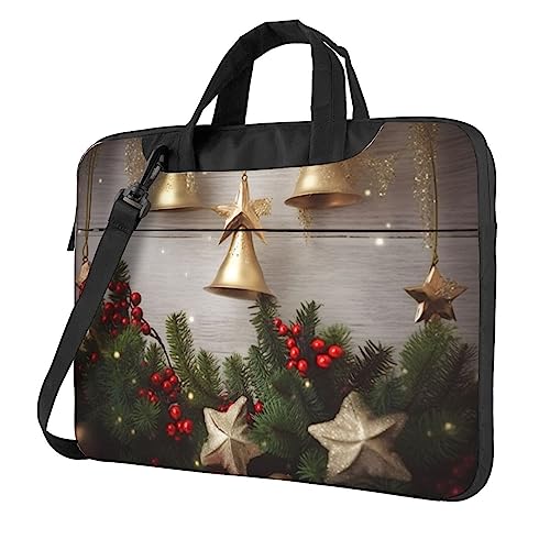 Sacoche pour ordinateur portable motif de Noël housse pc portable festive pour les fêtes