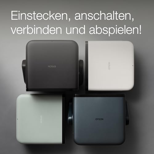 Epson EpiqVision EF-21G tragbarer Mini-Laserprojektor, Full-HD 1.080, 3LCD, 1.000 Lumen, bis zu 150-Zoll-Projektionsfl&auml;che, Bluetooth-Lautsprecher, Chromecast, Google TV, gr&uuml;n