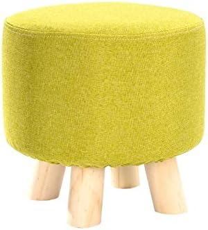 Linen Cotton Round Stool Covers, Footstool Slipcover for Bar, Home, Office, Hotel Decor Stool Cover(Stool Cover S4)