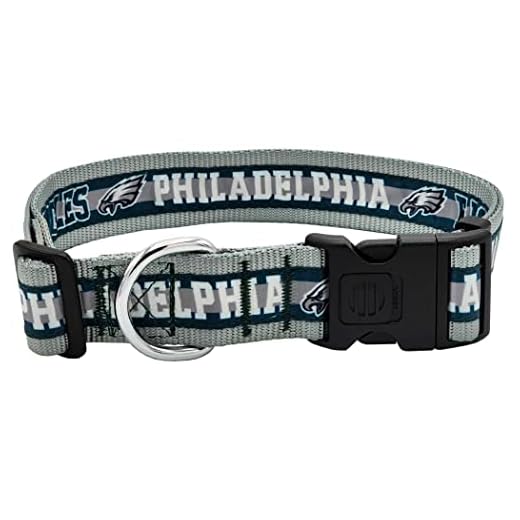Pets First NFL Philadelphia Eagles Licensed PET COLLAR, Large - Heavy-Duty, Strong, and Durable Dog Collar. Available in 31 Football Teams and 4 Sizes