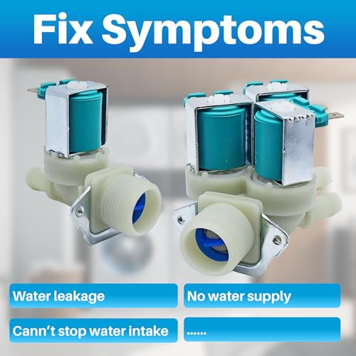Image of Washer Water Inlet Valve Fit for lg kenmore WM3670HWA WM3370HWA, etc. | Easy to Install, Fit for WM3670HVA WM3470HWA WM2250CW WM3050CW WM3270CW WM3470HVA WM8000HVA WM3570HWA WM2277HW, etc.