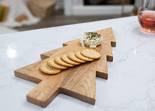 Mary Square Natural Brown Christmas Tree 15 X 7.5 Mango Wood Christmas Cheese Cutting Board #TOP5
