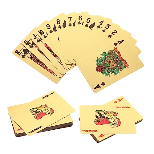 BESPORTBLE 1Satz Wasserfeste Pokerkarten Karomuster Partys Reisen Camping Und Spieleabende Und Langlebige Spielkarten