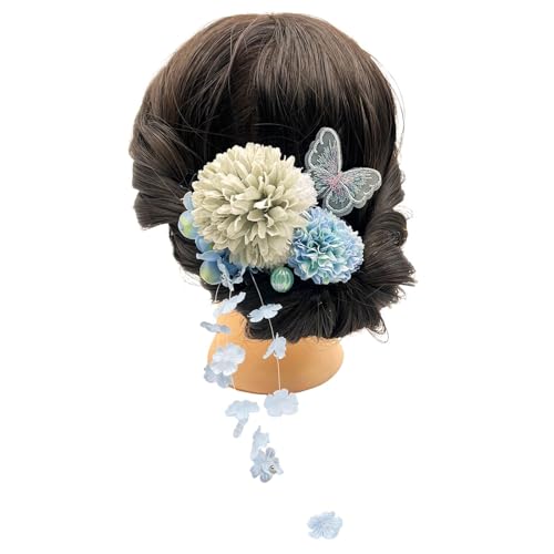 髪飾り 成人式 赤 髪飾り 成人式 卒業式 ドライフラワー 髪飾り 成人式 花 振袖 袴 ヘッドドレス きれいめ 結婚式 七五三 アクセサリー 造花 手作りかわいい 和装 アジサイ ヘアアレンジ ショートヘア ハーフアップ ロングヘア (ライトグレー)