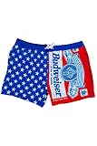 Shinesty Mens Budweiser Swim Trunks The Bud Diesels (XX-Large) Blue
