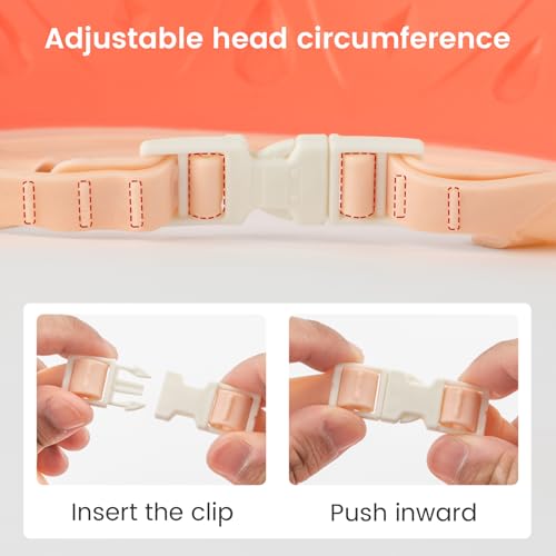 Image of FUNUPUP Kids Shower Cap, 2 Pack Adjustable Toddler Hair Washing Bathing Cap Shield Visor Shampoo Cap Protect Baby Eyes (Crown, Pink and Yellow)