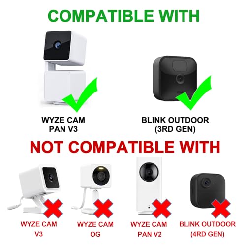 10FT L-Shape Connector Power Extension Cable for Wyze Cam Pan V3 & Blink Outdoor (3rd Gen) Camera - Flat Charging Power Cord (White) 1 Pack - Not for Wyze Cam V3 - Thumbnail 2