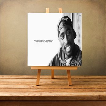 Poster Tupac Shakur inspirant hommage au rap vintage femme