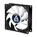 ARCTIC F8 Silent, 80 mm 3-Pin Fan with Standard Case and Higher Airflow, Quiet and Efficient Ventilation