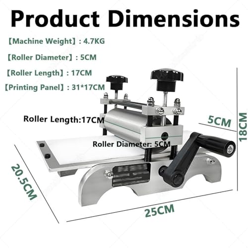 Esta Prensa de Grabado Ajustable para impresión Manual de sobremesa, con Rodillo metálico para Impresiones artísticas Uniformes, es Ideal para técnicas de tipografía y huecograbado.