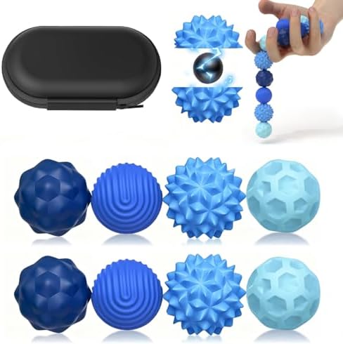 8PCS Magnetic Fidget Balls (8 Stück), Magnetkugeln Stressball Silikon Magnetische Sensorik Bälle Spielzeug, Sensorisches Spielzeug Anti Stress Stimming Sensory Fidget Toys für Erwa