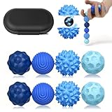 8PCS Magnetic Fidget Balls (8 Stück), Magnetkugeln Stressball Silikon Magnetische Sensorik Bälle Spielzeug, Sensorisches Spielzeug Anti Stress Stimming Sensory Fidget Toys für Erwachsene ADHS (Blue)