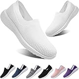 [todaysunny] スニーカー レディース スリッポン ナースシューズ 婦人靴 カジュアルシューズ 超軽量 ウォキングシューズ 通気性 大きいサイズ スニーカー ホワイト 23.5 cm