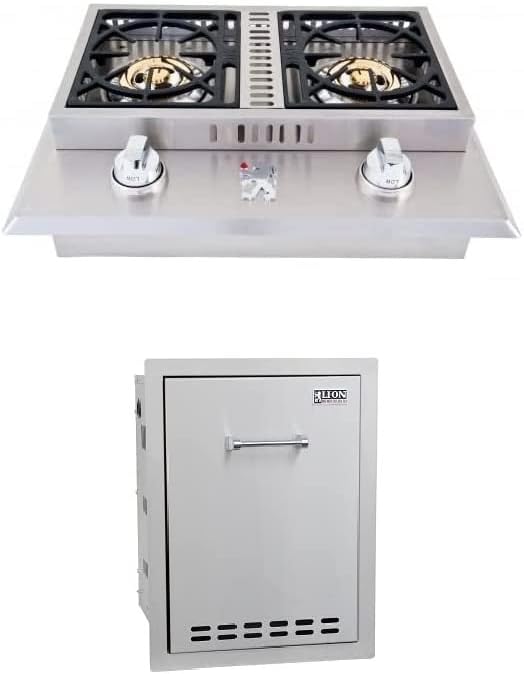 Best of Backyard Double Side Burner LP and Multi-Functional Bin