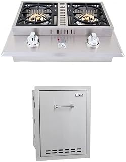 Best of Backyard Double Side Burner LP and Multi-Functional Bin