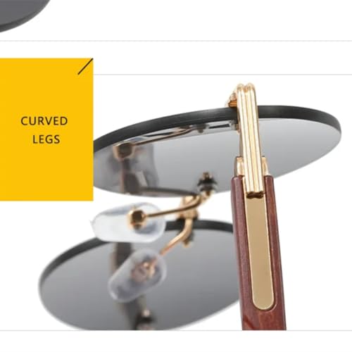 Lunettes de soleil ovales légères en métal pour éviter les marques sur le nez