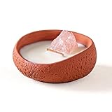 Simple Deluxe Grapefruit & Vanilla Aromatherapy Candle Soy Wax with Strawberry Crystal and Wood Wick | Scented Candle with Ritual Paper and Cinnabar for Love, Stress Relief | 2.5 oz, Gift for Women