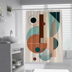 BYLEEHOMED Turkusowa Zasłona Prysznicowa Boho 90x180cm