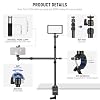 NEEWER Desk Stand with 2 Telescopic Boom Arms Phone Holder for Mic Camera Webcam Ring Light, Desktop Overhead Microphone Mount with C Clamp, Ball Heads, Screw Adapter, Cleaning Cloth, TL253A+DS001 #4