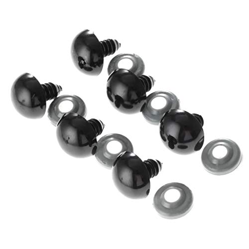 100Pcs Black Plastic Safety Eyes With Washers, Craft Eyes, For Crochet, Puppet, Plush, Stuffed Animals Making, 16Mm #TOP1