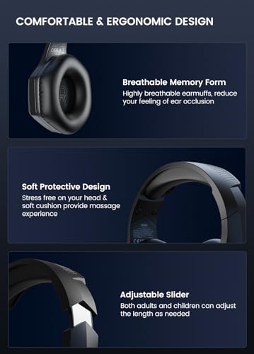EKSA Wireless Gaming Headset, 2.4GHz USB Gaming Headphones with Microphone for PC, PS5, PS4, Nintendo Switch, 7.1 Surround Sound PC Headset, RGB Light, Ergonomic Design, 3.5mm Wired for Xbox Serie