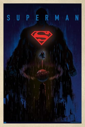 Trends International DC Comics: Dark Artistic - Superman Wall Poster, 34L x 22.4W, Blonde Framed Version
