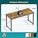 OLIXIS 55 Inch Computer Office Desk for Small Spaces, Writing Gaming Work Desk Modern Study Table with Storage Bag & Headphone Hook Home Bedroom, Rustic Brown