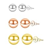 Tamaño: juego: 3 mm (plata) * 2 unidades de 4 mm (oro rosa) * 2 unidades de 5 mm (oro) * 2 unidades de peso: 3,2 g.
