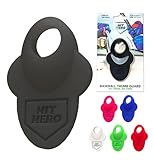 Hit Hero Baseball Thumb Guard, Batters Batting Grip, Finger Guard, Accessory, Batting Protection, Reduce Bat Sting, Hitter, Tool, Bat, Hitting Accessory, Black, V1: Legacy 9mm Thickness