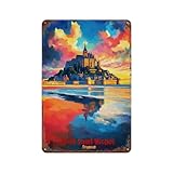 【Design créatif】 : Tableau en métal de style rétro au design simple et élégant, laissant libre cours à votre imagination ; personnalisable, idéal pour les lettres, les dessins, les motifs, les collages, etc.