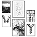 Premium Vintage Schwarzweiß Poster Drucke Set 6 Hand in Hand Liebe Wandbilder für Schlafzimmer Minimalistische Wandkunst 4xA4, 2xA3 Ohne Rahmen
