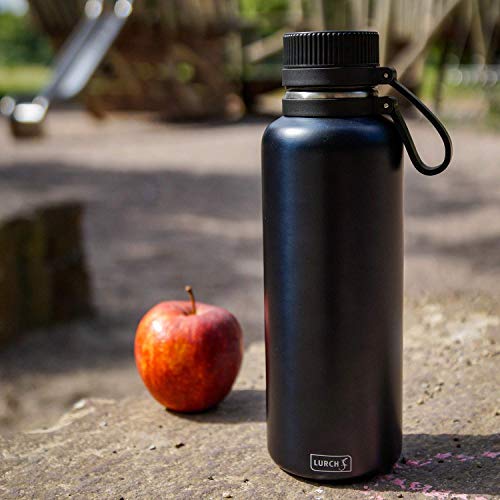 Lurch 240975 outdoor thermosfles/thermofles voor warme en koude dranken van dubbelwandig roestvrij staal 1,0 l, midnight… - Image 3