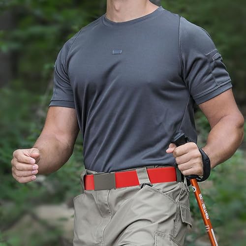 Image of Mile High Life Canvas Web Belt | Cut to Fit Up to 52 inch | Flip-Top Matte Silver Nickel Buckle 12 Colors